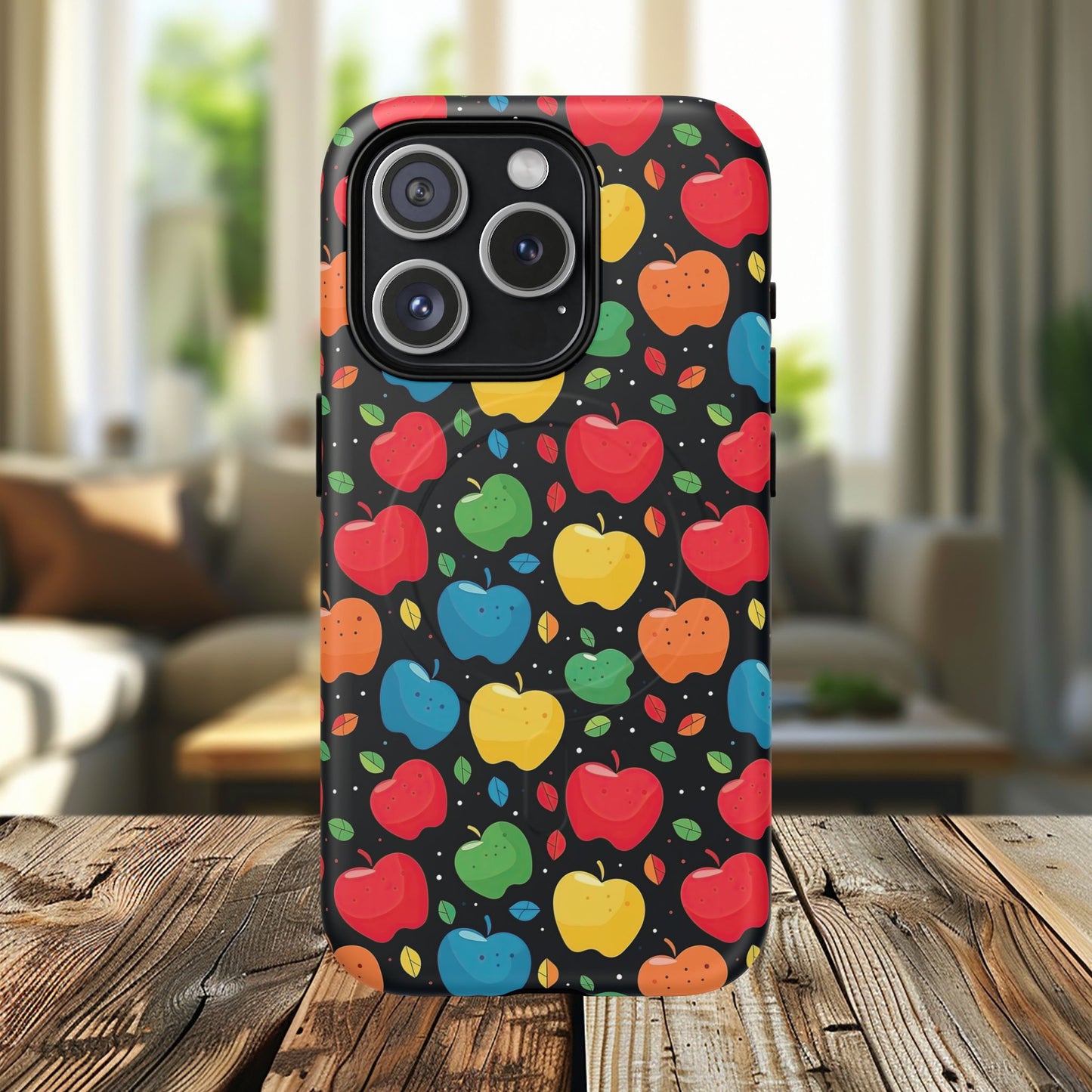 Apple Orchard Pop Magnetic iPhone Case, Tough iPhone Cover, Fun Cell iPhone Accessory, Gift for Kids, Gift for Teachers, Vibrant Tech Protection