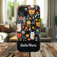 Personalized Whimsical Feline Garden Tough Phone Case — Custom Name iPhone & Samsung