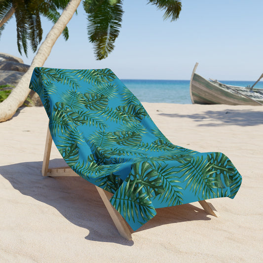 Tropical Bliss Turquoise Beach Towel