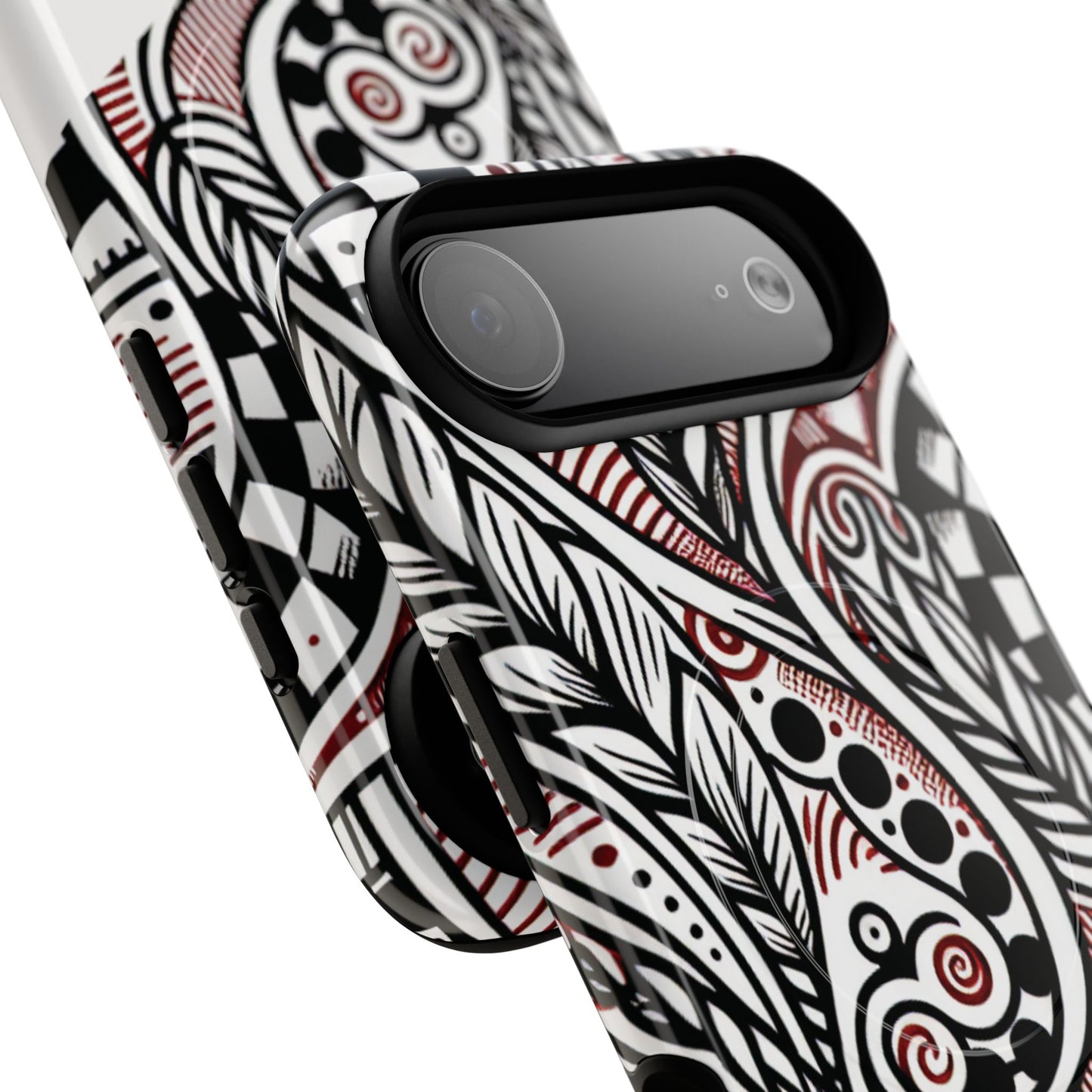 InkWhirl Fusion Stylish Tough Magnetic iPhone Case,  Unique Design, Gift for Him/Her, Trendy Accessory, Artist Collaboration, Durable Protection,Magsafe iPhone case