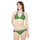 Green Tropical Bliss Strappy Bikini Set (AOP)