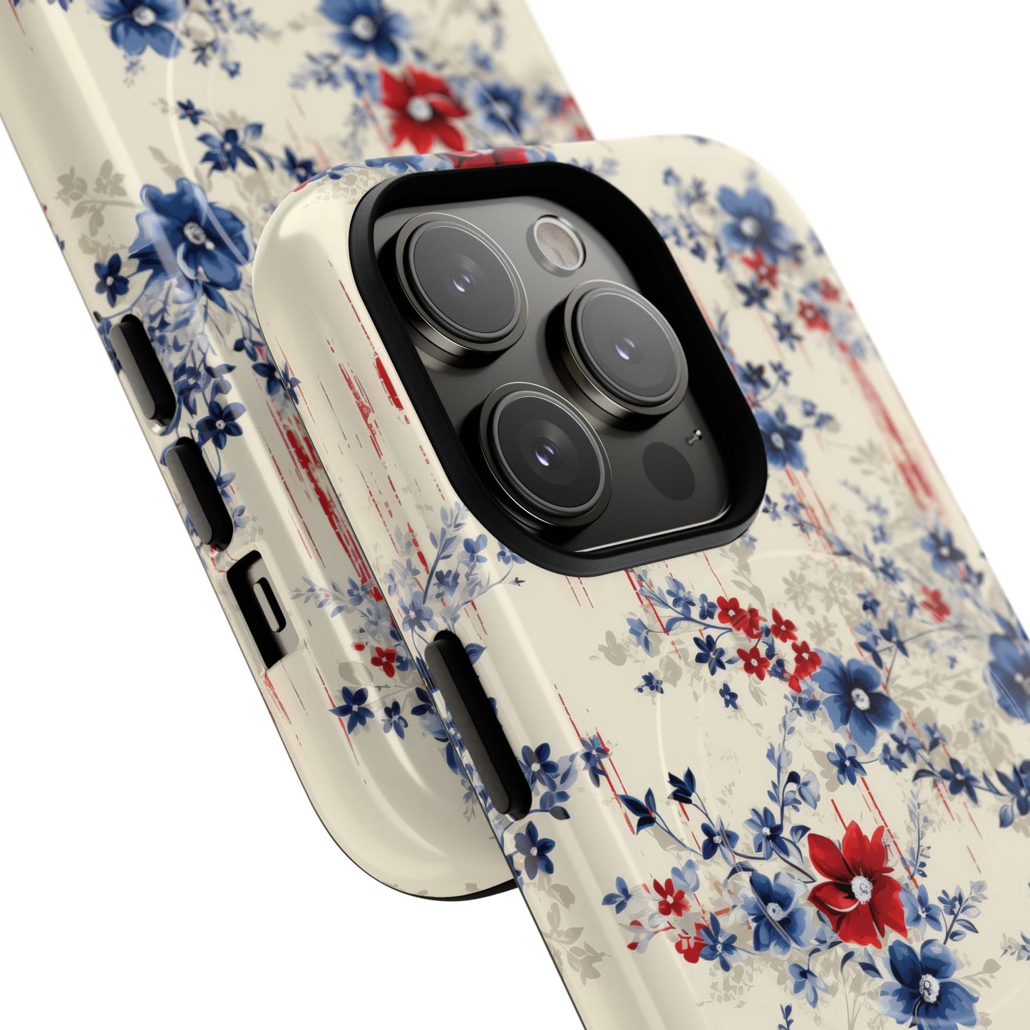 Americana Blossom Drift Tough Magnetic iPhone Case - Durable, Chic, Personalized for Floral Lovers, Gift for Her, Spring Style, iPhone Accessories