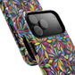 Prism Petal Burst Tough Magnetic iPhone Case, Colorful iPhone Case, Unique Gift for Flower Lovers, Stylish stained Glass Accessory