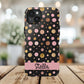 Personalized Gold & Pink Confetti Tough Phone Case — Glitter Dot Protective Phone Cover