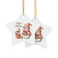 Snowman Ceramic Ornaments, 2-Side Print, (1pc, 3pcs, 5pcs, 10pcs)