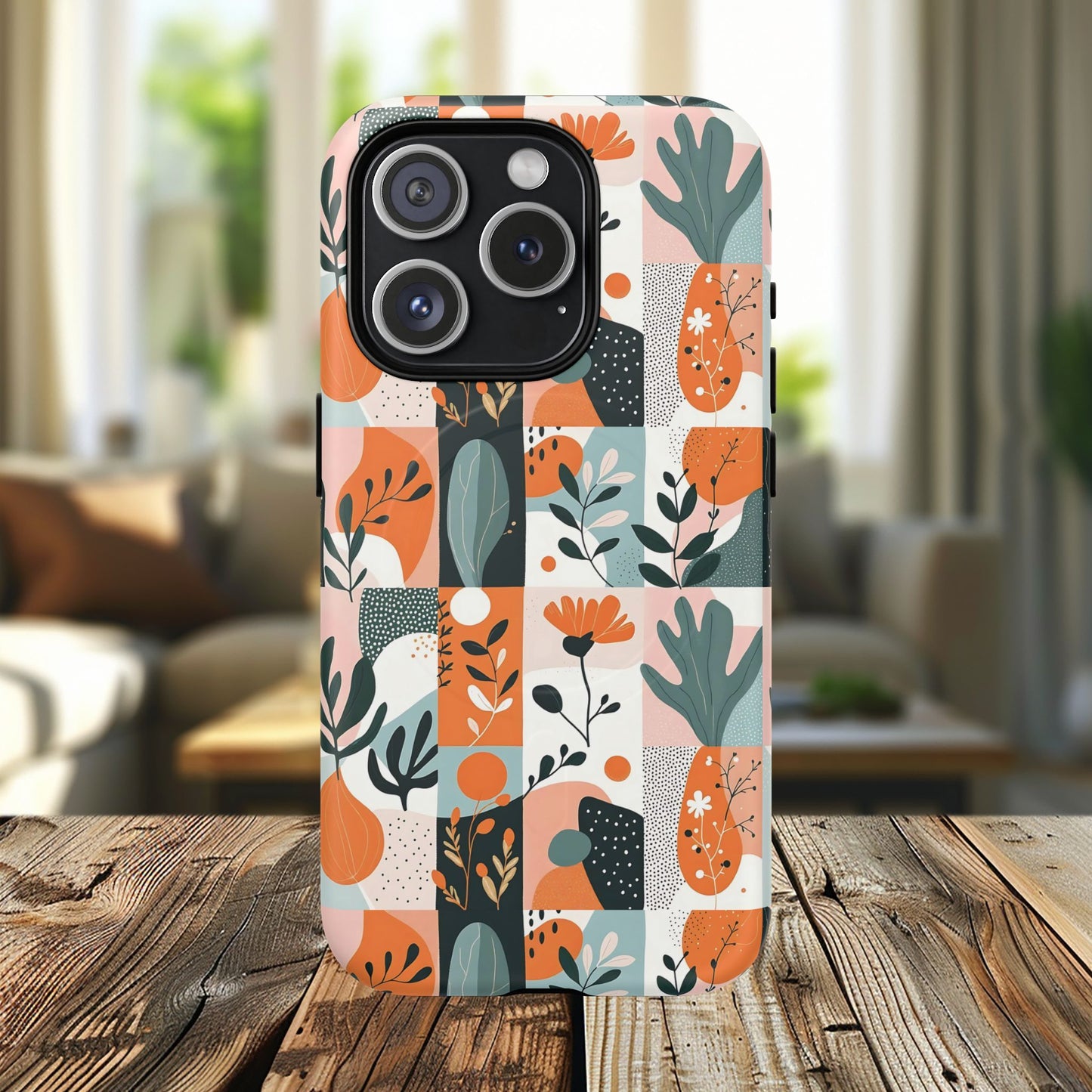 Botanical Bliss Tough Magnetic Phone Case, Durable Phone Cover, Gift for Her, Stylish Tech Accessory, Fall Vibes, Trendy Mobile Case