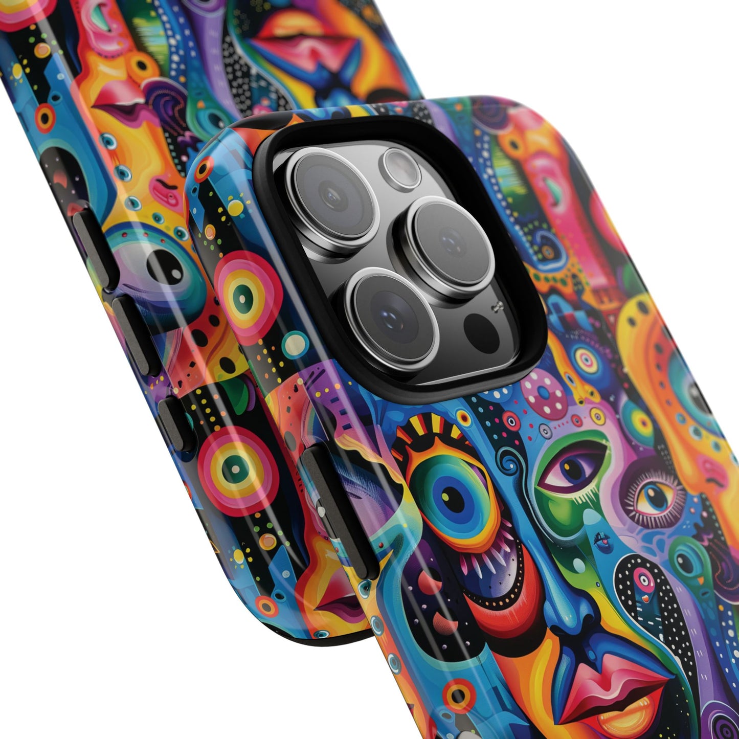 Psychedelic Visions Colorful Art iPhone Case - Tough Cases with Vibrant Abstract Design