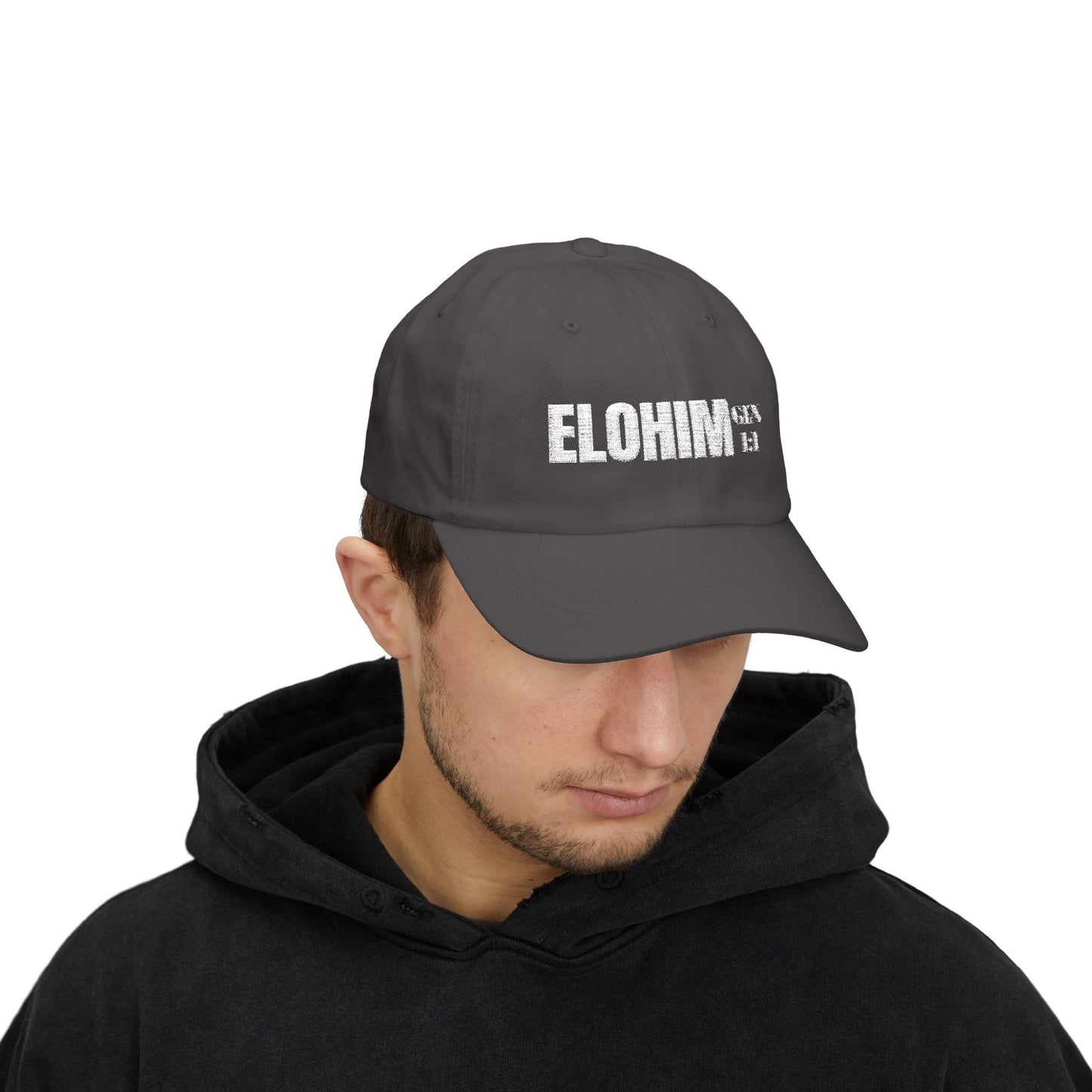 Classic Embroidery Dad Cap with 'ELOHIM, GENESIS 1:1' - Faith-Based Hat, Casual Wear, Gift for Dad, Christian Accessory, Summer Fashion