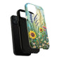 Floral Stained Harmony Glass Tough Magnetic Phone Case | Nature Inspired Design | Durable Protection | Gift for Nature Lovers | Spring Vibe