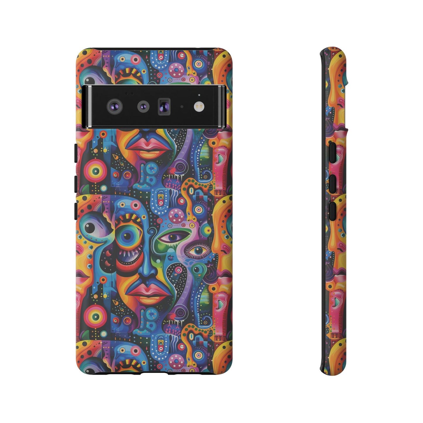 Psychedelic Visions Vibrant Samsung, iPhone and Google Pixel Phone Cases - Colorful Artistic Design