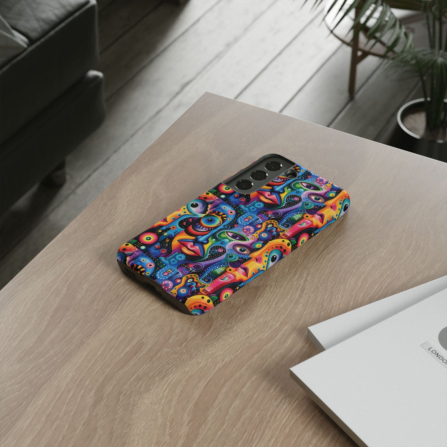 Psychedelic Visions Vibrant Samsung, iPhone and Google Pixel Phone Cases - Colorful Artistic Design