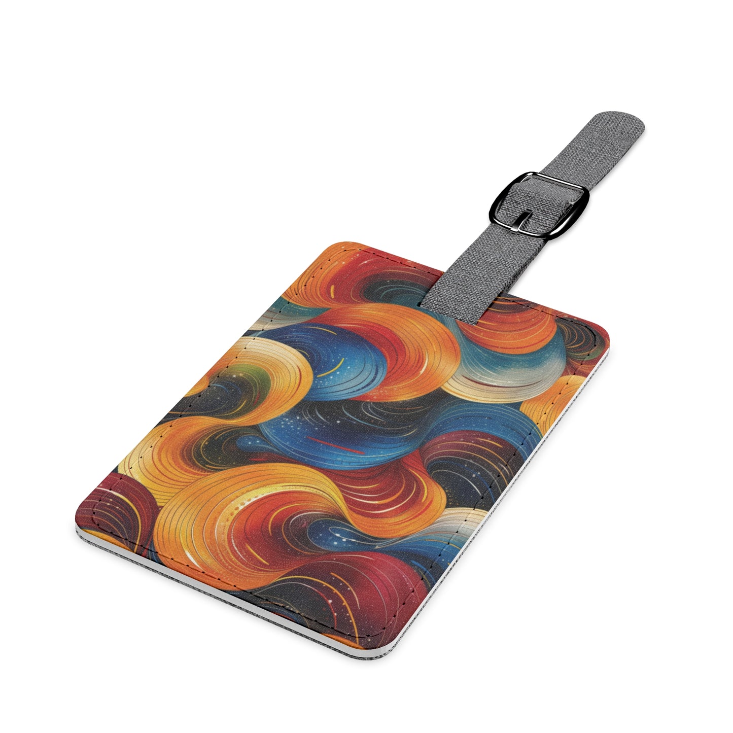 Cosmic Swirl Saffiano Polyester Luggage Tag, Rectangle