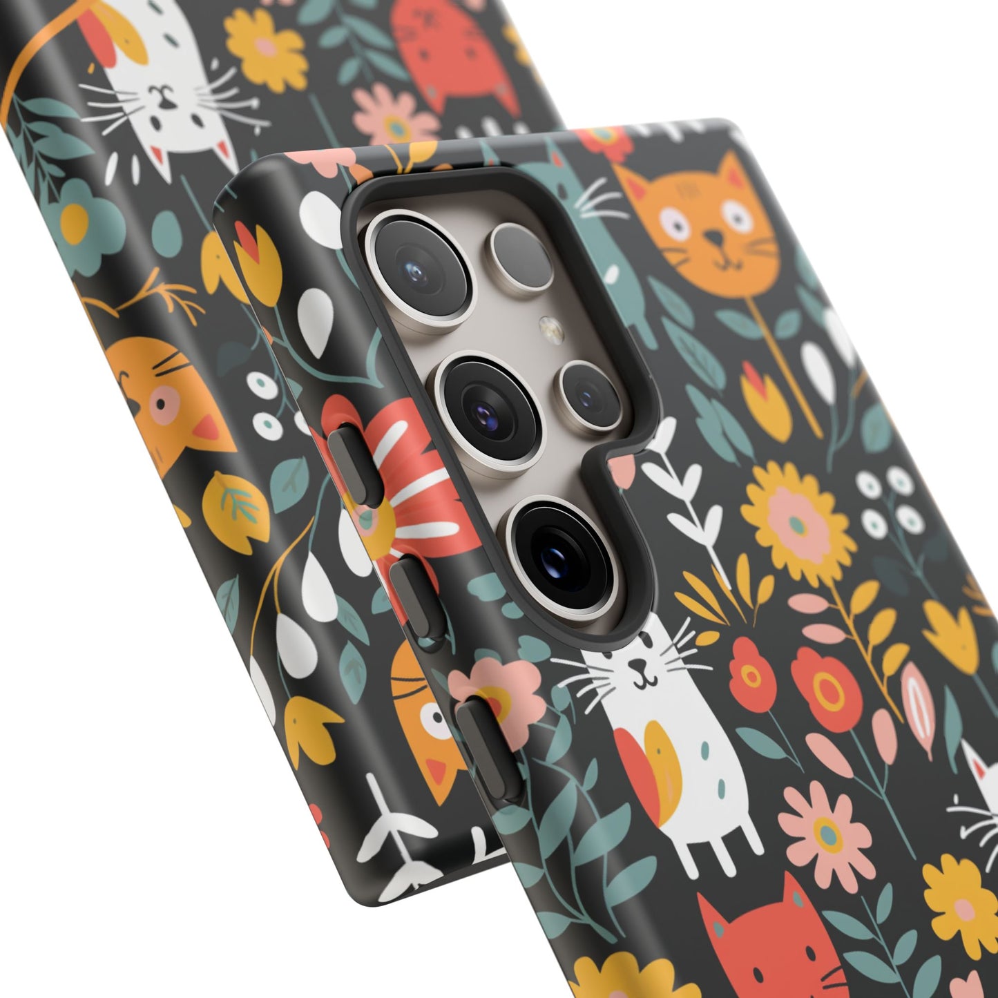 Personalized Whimsical Feline Garden Google and Samsung Tough Cases