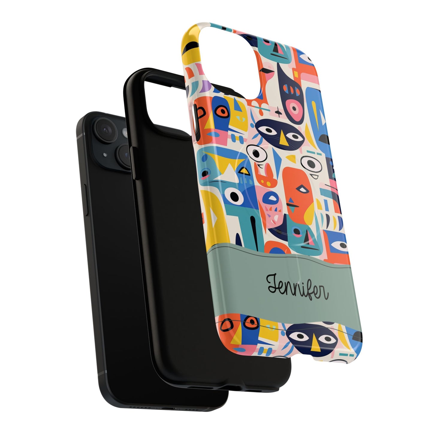 Personalized Vibrant Phone Case,  Magnetic iPhone Cover, Colorful Abstract Protection, Trendy Gift, Unique Tech Accessory, Art Phone Case