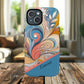 Personalized Sunset Garden Whirl Tough iPhone Magnetic Case for iPhone, Artistic Phone Cover, Durable Protection, Gifts for Her, Unique Style