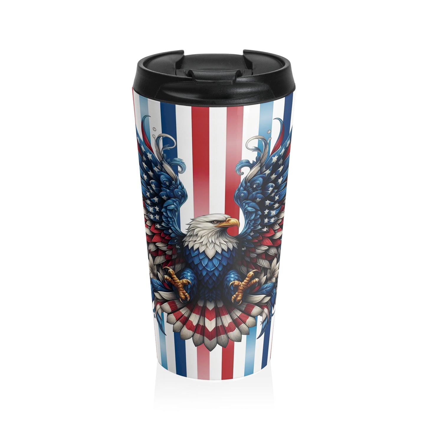 Patriotic Pride Stainless Steel Travel Mug, Gift for Him and Her.