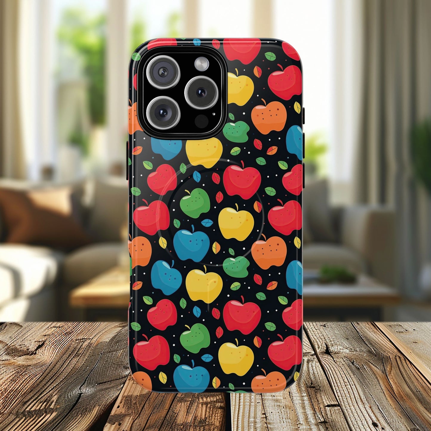 Apple Orchard Pop Magnetic iPhone Case, Tough iPhone Cover, Fun Cell iPhone Accessory, Gift for Kids, Gift for Teachers, Vibrant Tech Protection