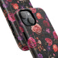 Starry Rose Garden Tough Magnetic Phone Case, Stylish Phone Cover, Gift for Her, Elegant Floral Design, Durable Phone Accessories