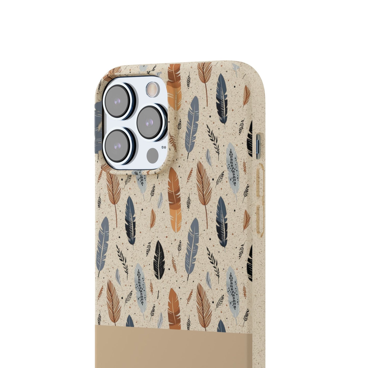 Personalized Whispering Feathers Samsung Biodegradable Case, Custom Name Case.