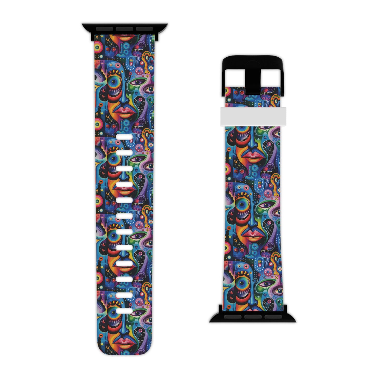 Psychedelic Visions Colorful Artistic Watch Band for Apple Watch - Vibrant Design for Style Enthusiasts