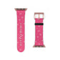 Pink Bow Coquette Watch Band ONLY — Cute Ribbon-Stripes Apple Watch Strap