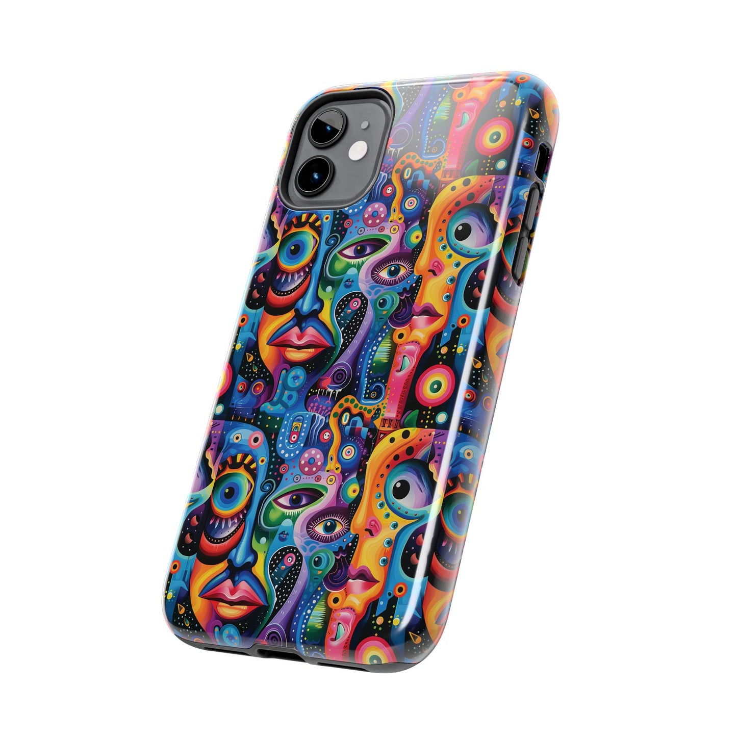 Psychedelic Visions Vibrant Art iPhone and Samsung Phone Case - Stylish Tough Case for Artists & Creatives.