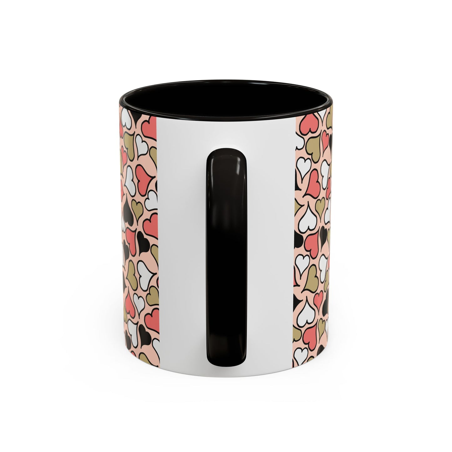 Heart Patterned Coffee Mug - Colorful Love Design, Perfect for Gifts & Celebrations