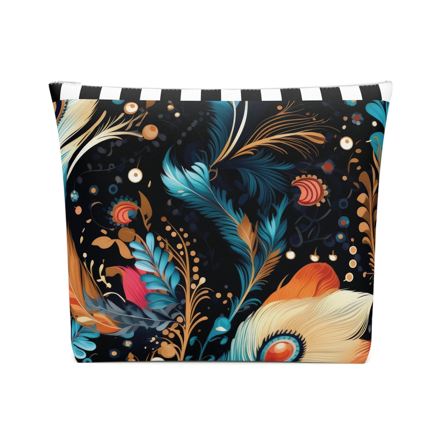 Ethereal Feathers Cotton Cosmetic Bag