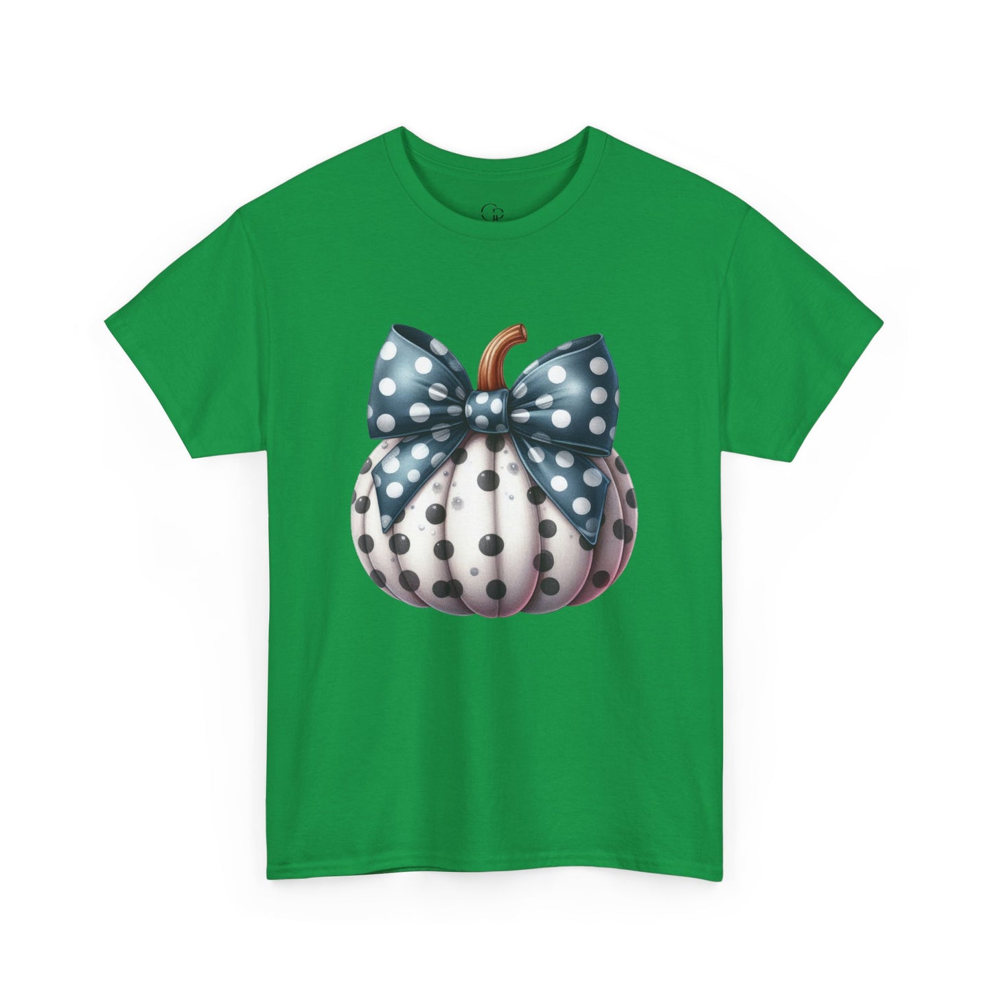 Polka Dot Pumpkin Charm Unisex Heavy Cotton Tee