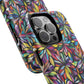 Prism Petal Burst Tough Magnetic iPhone Case, Colorful iPhone Case, Unique Gift for Flower Lovers, Stylish stained Glass Accessory
