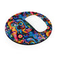 Psychedelic Visions Colorful Abstract Faces Mouse Pad - Artistic Desk Accessory