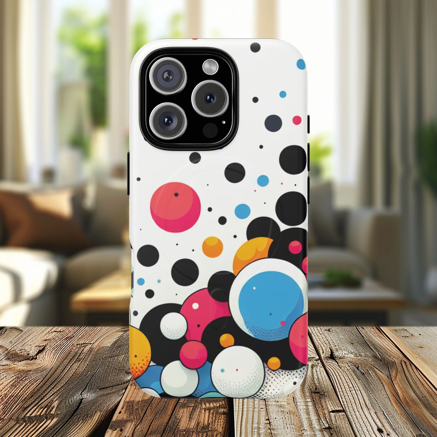 Vibrant Bubble Bloom Galaxy Magnetic iPhone Cases, Artistic Protection for Your Device, Gift for Tech Lovers, Colorful Designs, Unique iPhone Accessories