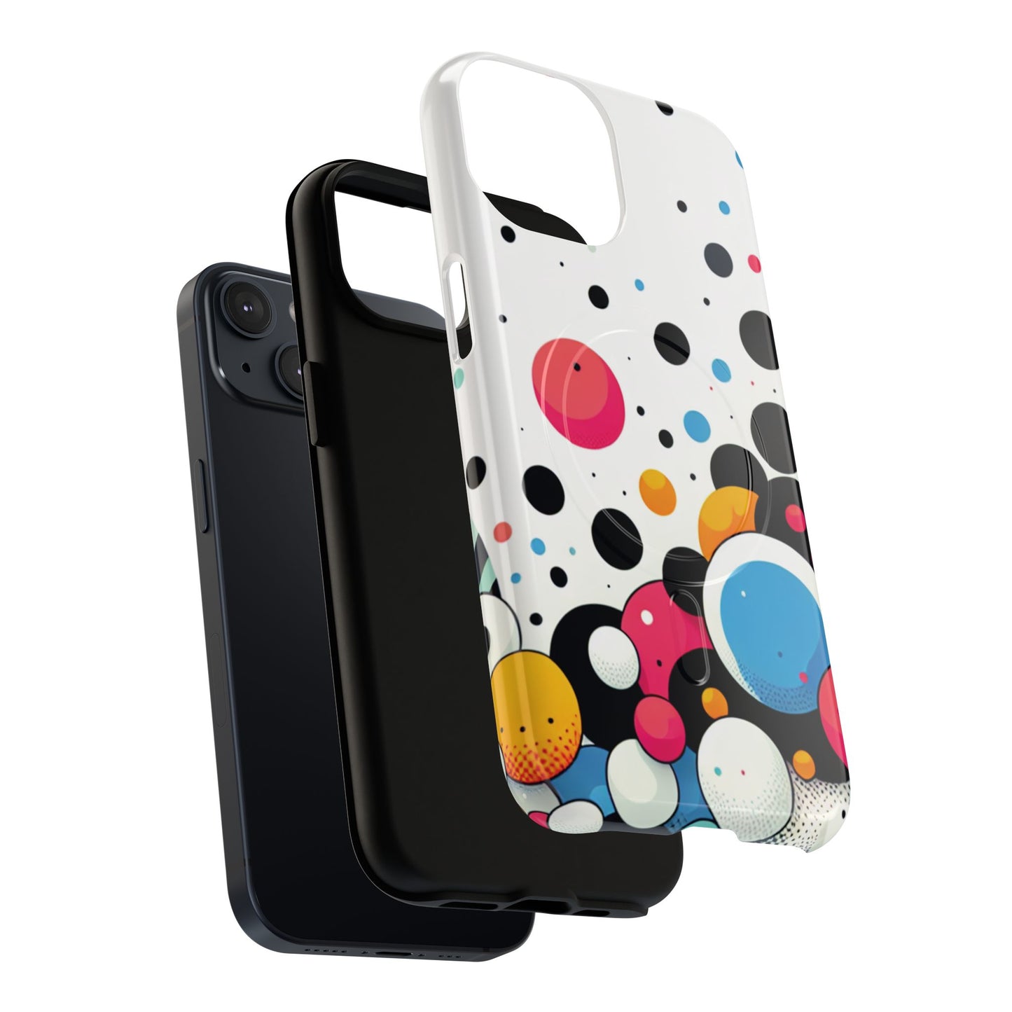Vibrant Bubble Bloom Galaxy Magnetic iPhone Cases, Artistic Protection for Your Device, Gift for Tech Lovers, Colorful Designs, Unique iPhone Accessories