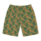 Brown Tropical Bliss Men's Board Shorts (AOP)- (PY)