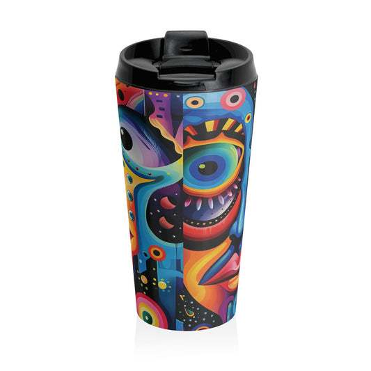 Psychedelic Visions Stainless Steel Travel Mug