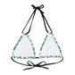 White Tropical Bliss Strappy Triangle Bikini Top (AOP)- (PY)