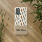 Personalized Whispering Feathers Samsung Biodegradable Case, Custom Name Case.