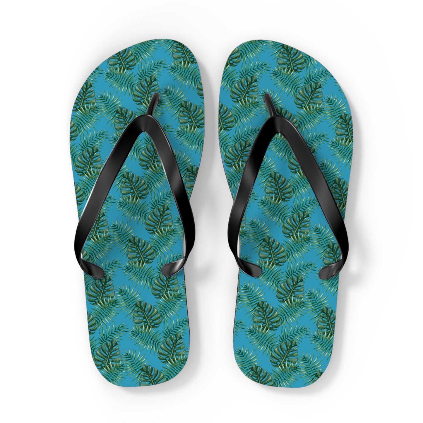 Turquoise Tropical Bliss Flip Flops