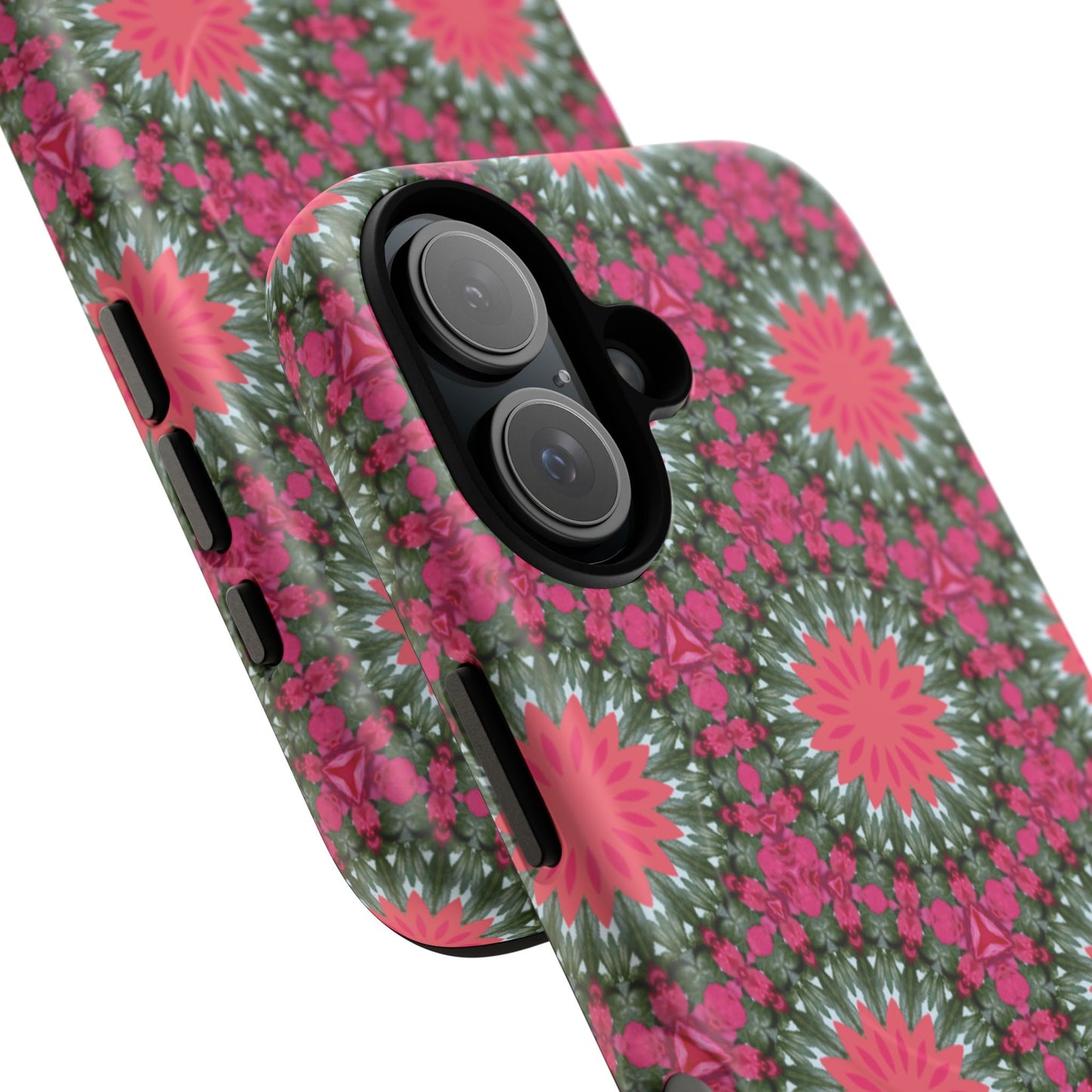 Floral KaleidoBloom iPhone Case, Tough Magnetic Cases, Floral iPhone Cover, Stylish Tech Accessory, Durable Design, Vibrant Gift Idea