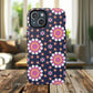 Midnight Mandala Bloom Tough iPhone Magnetic Case, Vibrant Design for Protection, Gift for Her, Trendy Accessory, Floral MagSafe iPhone Cover, Birthday, & Everyday Use
