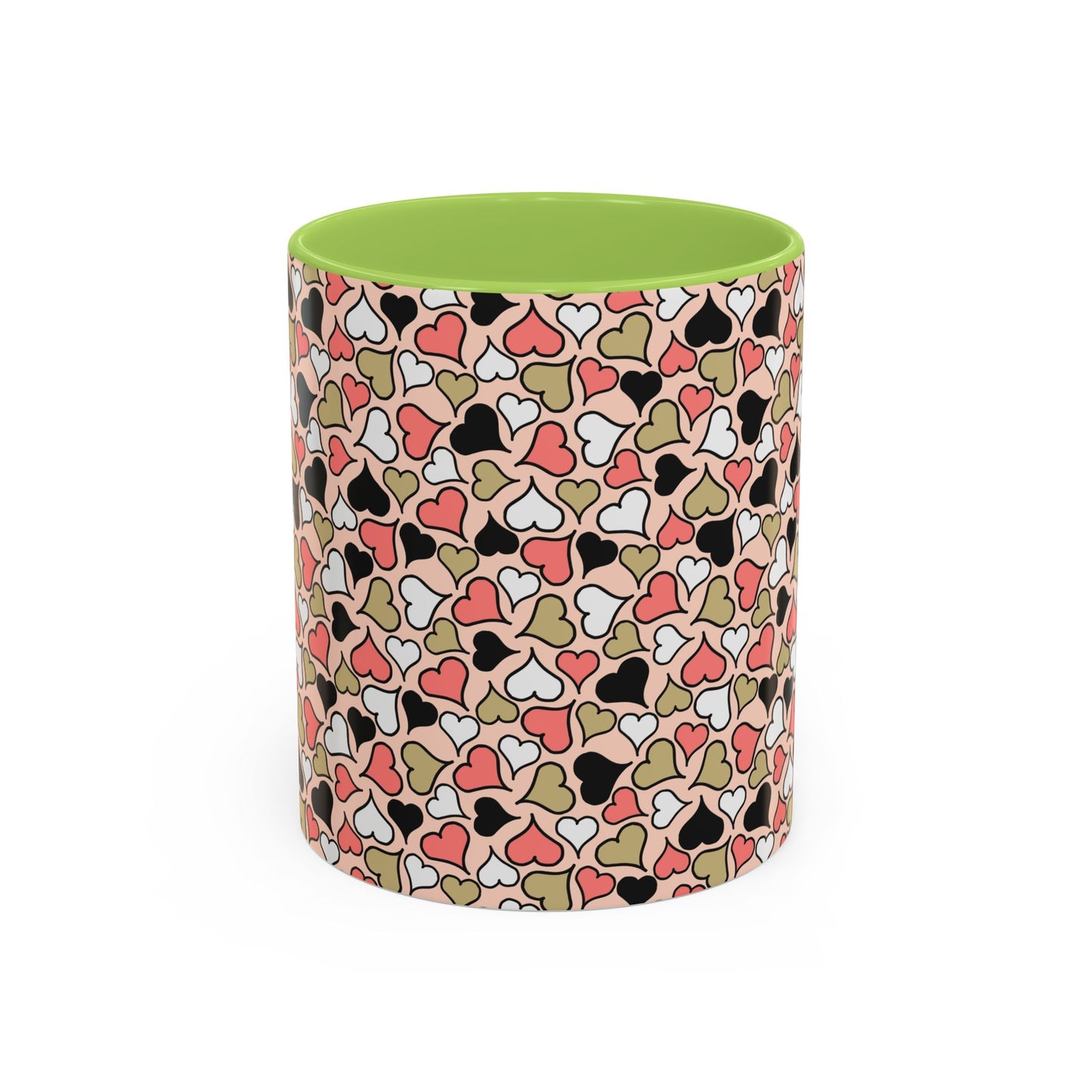 Colorful Heart Pattern Coffee Mug - Perfect Gift for Love & Friendship