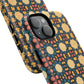 Celestial Spice Tiling Colorful Tough Magnetic iPhone Case, Unique iPhone Cover, Artistic Mobile Shell, Durable Design Accessory, Trendy Gift Idea, MagSafe® iPhone Case.