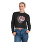 Floral Hearts Women's Cropped Bella Canvas Sweatshirt