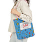 Personalized Classroom Couture Composition Book Inspired Canvas Tote Bag with Colorful Straps, Cute School Bag, Eco-Friendly Tote, Back to School Shopping Bag, Teacher Gift Idea