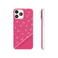 Personalized Pink Bow Coquette Slim Flexi iPhone and Samsung Cases — Custom Name or Affirmation