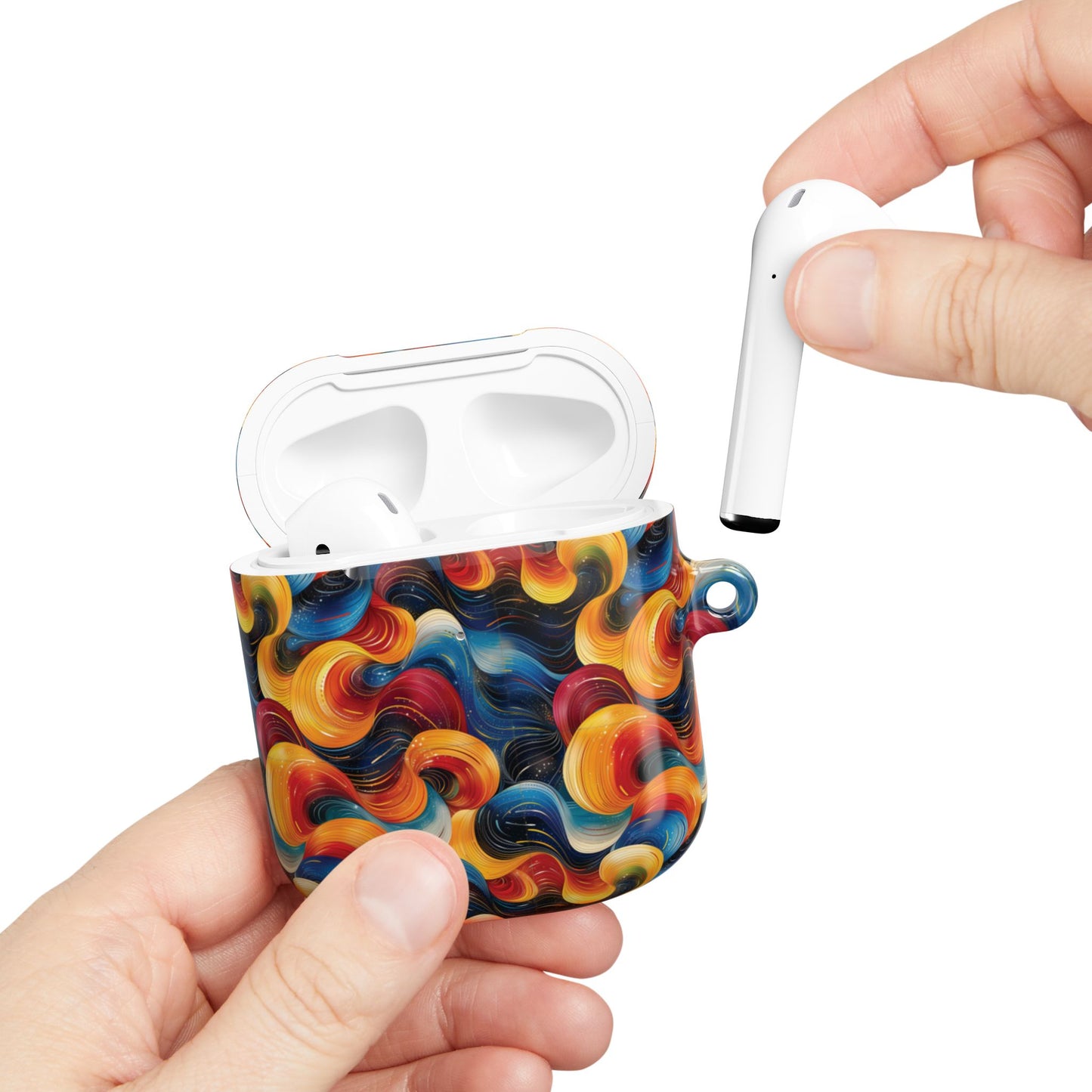 Cosmic Swirl AirPod Case - Colorful Protective Cover for Music Lovers