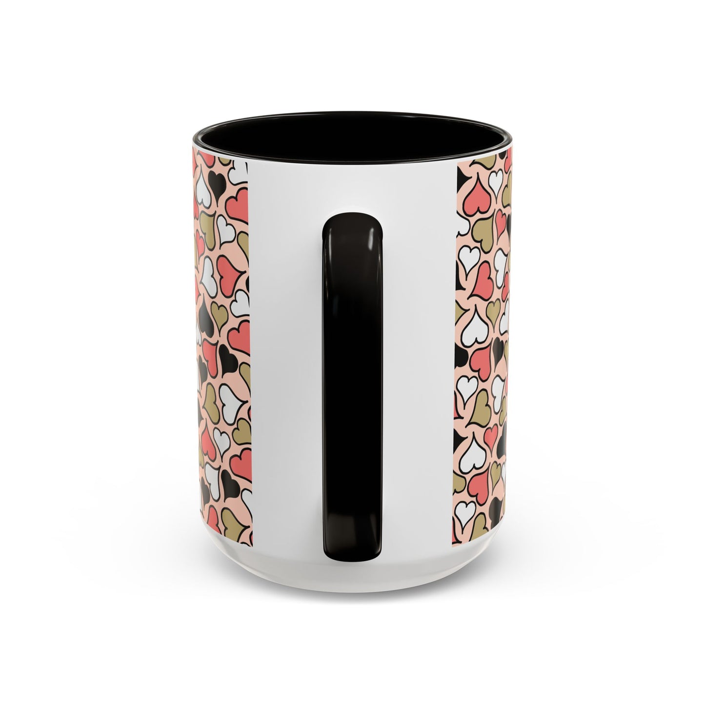 Heart Patterned Coffee Mug - Colorful Love Design, Perfect for Gifts & Celebrations