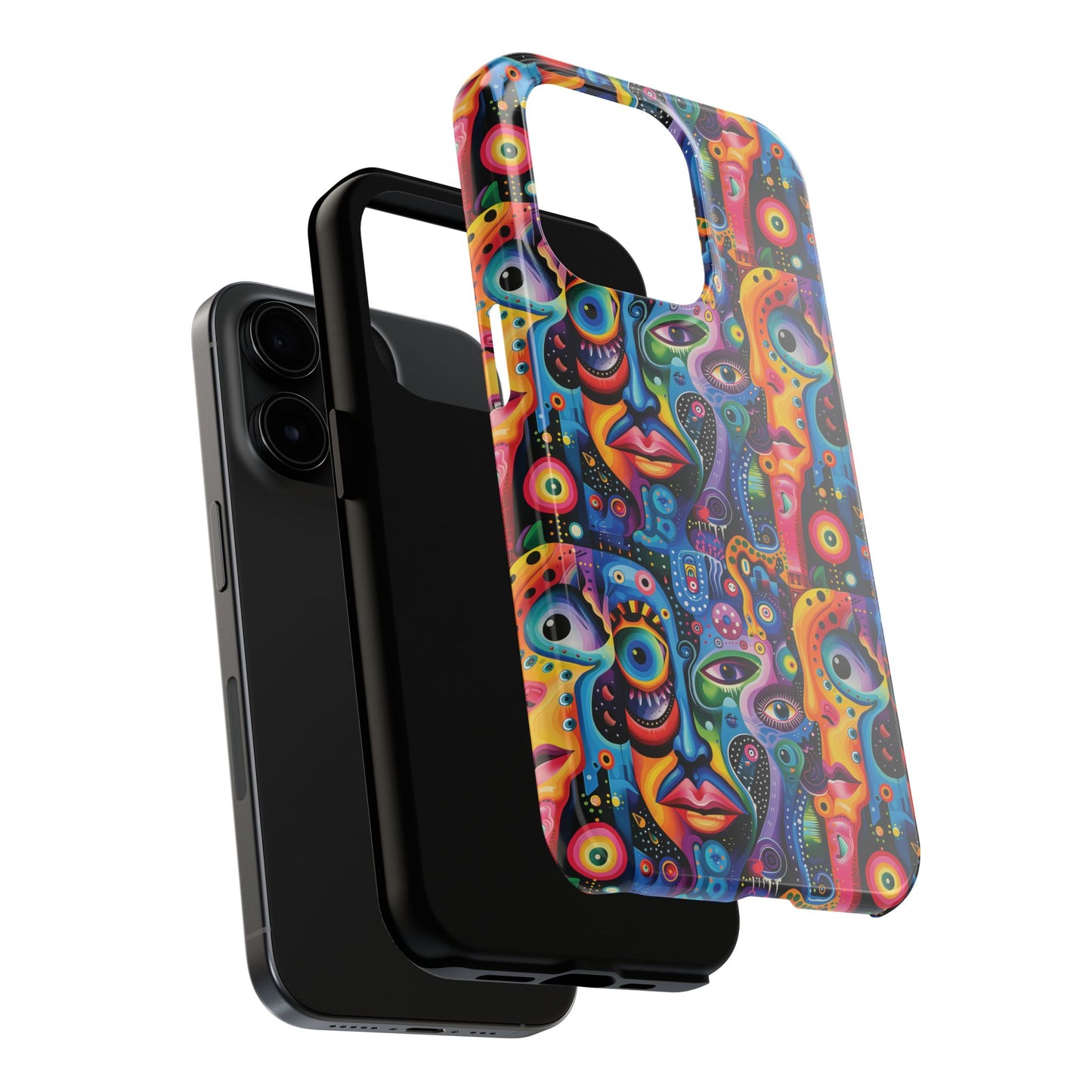 Psychedelic Visions Vibrant Art iPhone and Samsung Phone Case - Stylish Tough Case for Artists & Creatives.