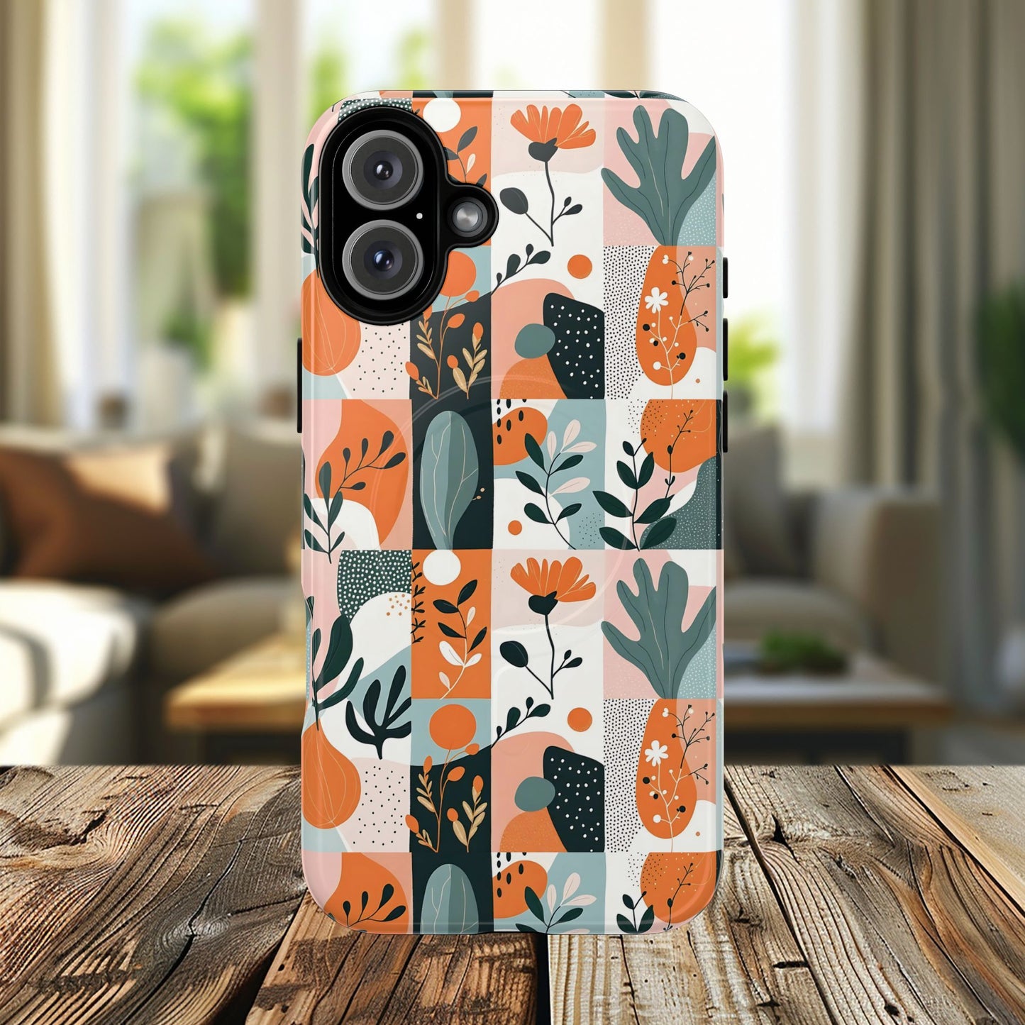Botanical Bliss Tough Magnetic Phone Case, Durable Phone Cover, Gift for Her, Stylish Tech Accessory, Fall Vibes, Trendy Mobile Case