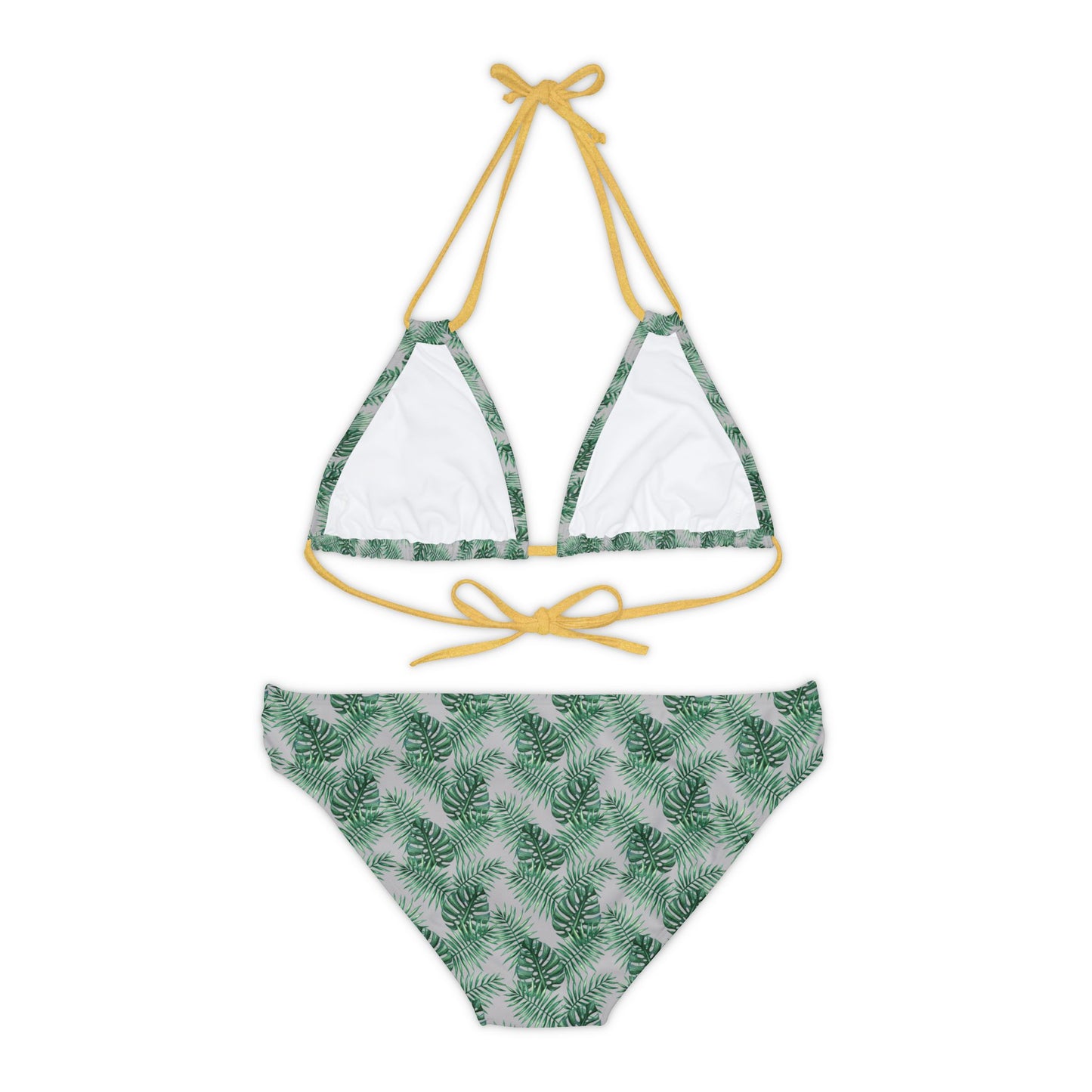 Grey Tropical Bliss Strappy Bikini Set (AOP)